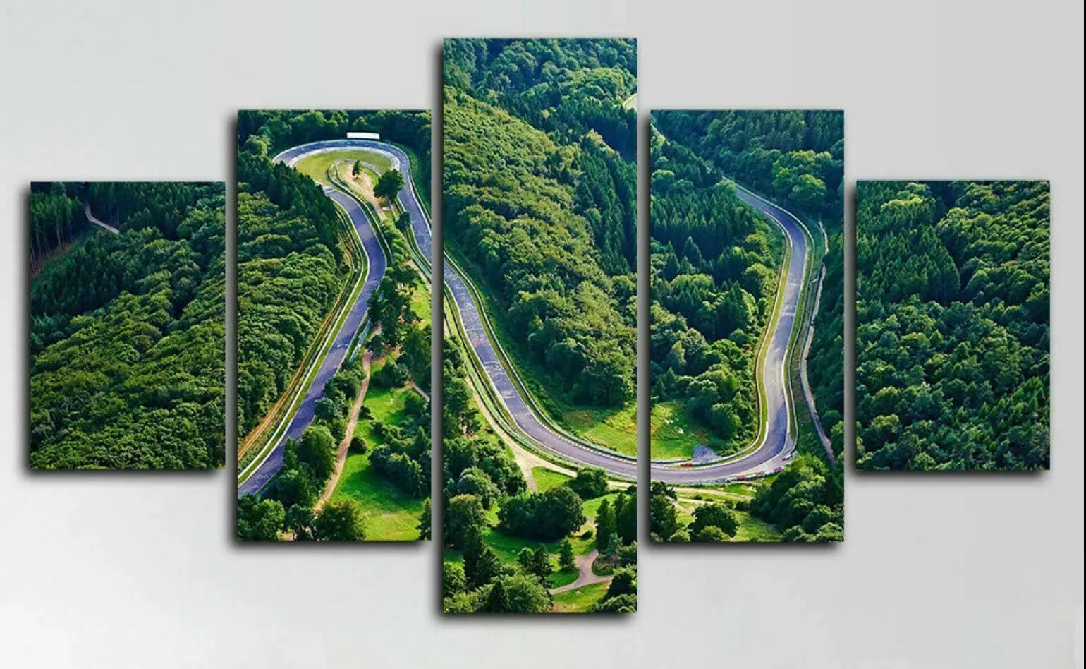 

5 Pcs Nurburgring Rally Track Circuit Racing HD Posters Wall Art Canvas Pictures HD Paintings Home Decor Living Room Decoration