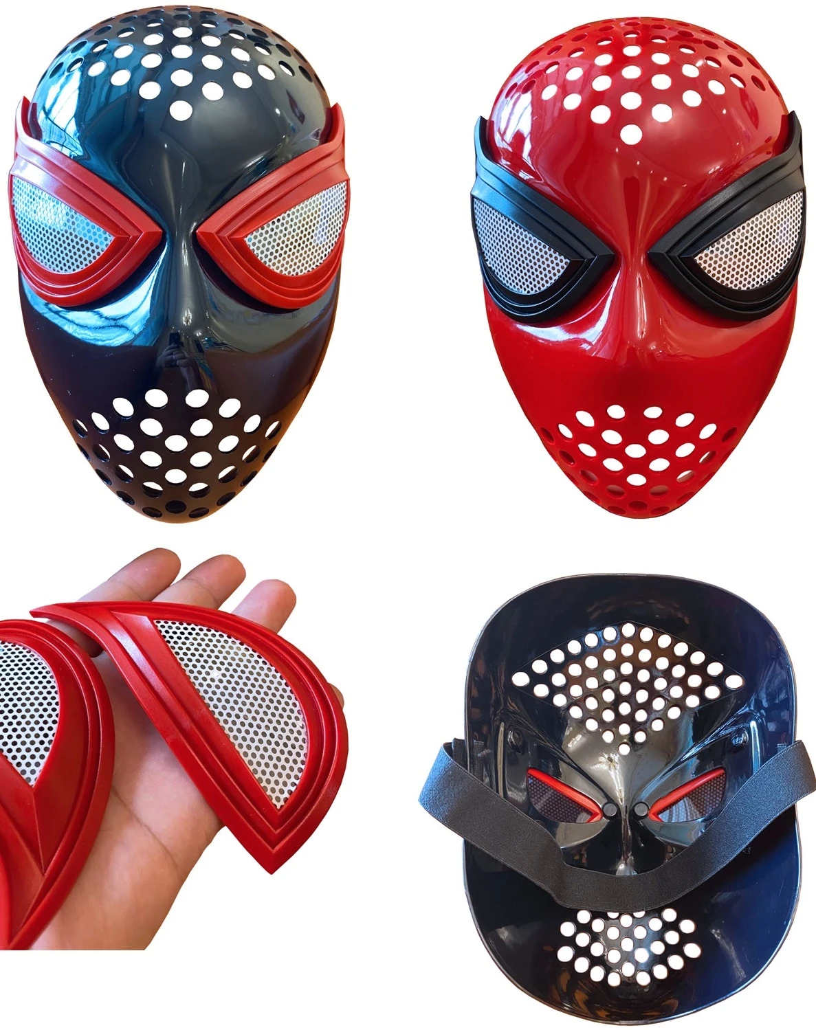 Spider Homecoming Man Far From Home Iron Spider Faceshell Cosplay Mask Helmet Costume Accessory Elastic Straps Red Black Mask