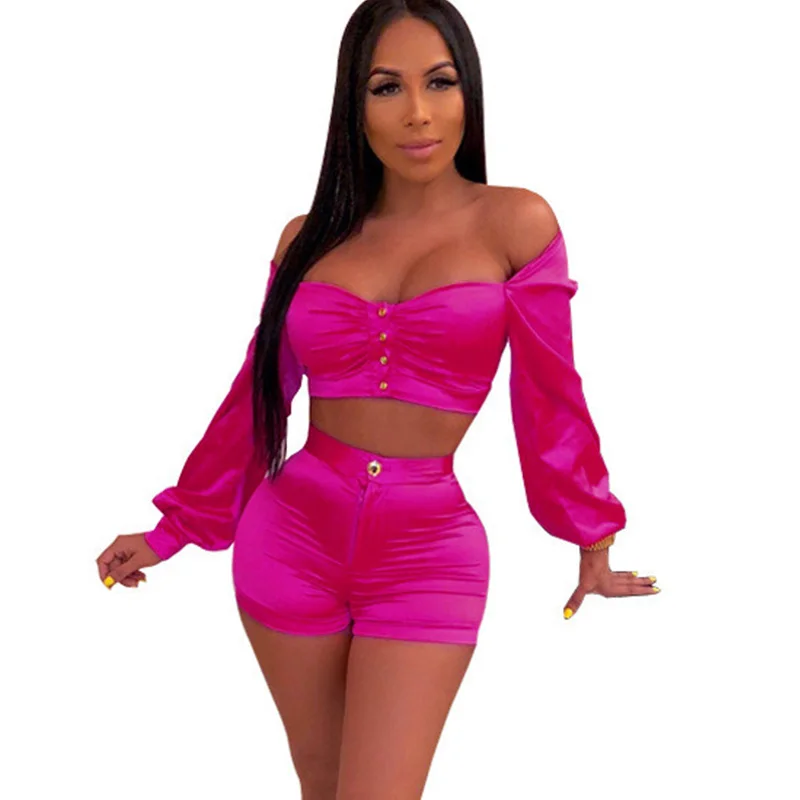 Пикантные Женский комплект 2 шт. с открытыми плечами без бретелек короткий топ