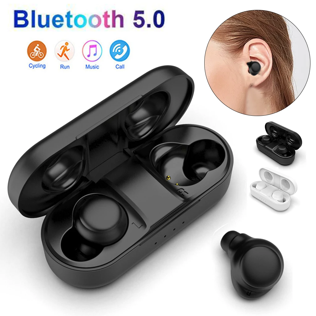 Bluetooth 5.0 Headphones A5 TWS Wireless Earphones Bluetooth Compatible with Most Bluetooth-Enabled Devices Stereo Headphone