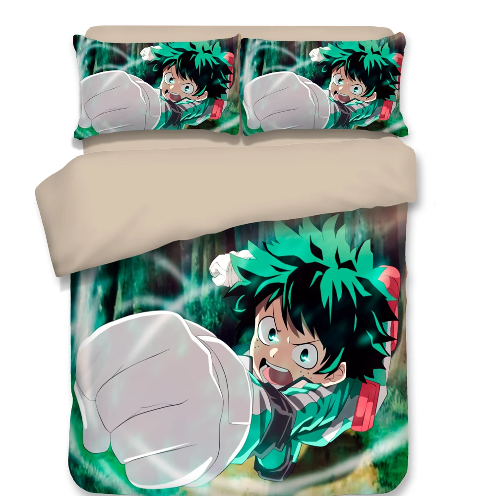 My Hero Academy Bakugou Katsuki Midoriya Izuku 3D постельный комплект постельное белье с аниме набор постельного белья набор Домашнего Текстиля наволочка 3 шт - Цвет: 2