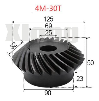 

4M-30Teeths Inner Hole: 25mm Precision Spiral Bevel Gear Spiral Bevel Gear