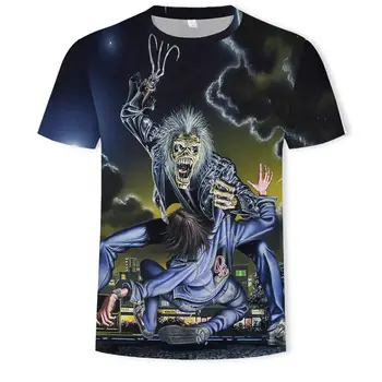

New AC DC Heavy Metal Music Cool Classic Rock Band Skull head t-shirts Fashion Rocksir DJ T Shirt Men 3D T-Shirt Dropshipping