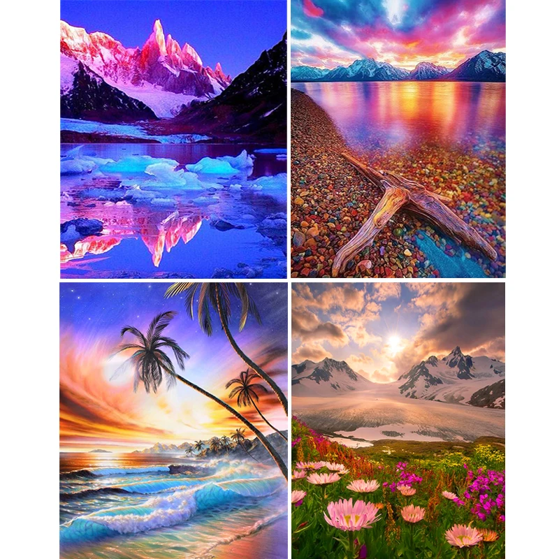 

5D DIY Diamond Painting Landscape Scenery Diamond Embroidery Cross Stitch Picture Of Rhinestones Art Seaside Home Decoration