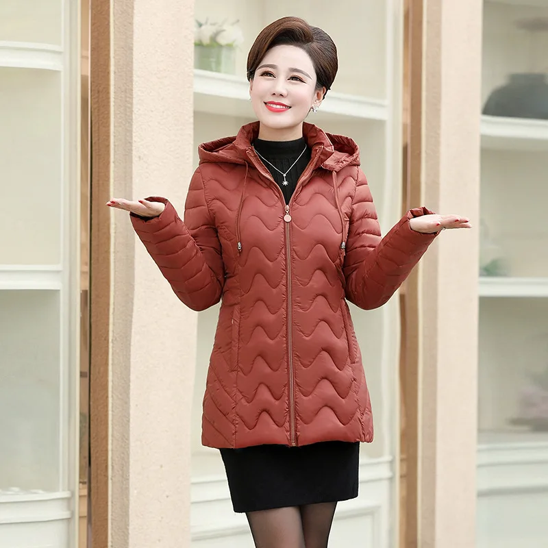 

Down Jacket Cotton-padded Clothes Women's 2019 New Style Winter Coat Women's Middle-aged Mom Fashion Slim Cotton-padded Clothes