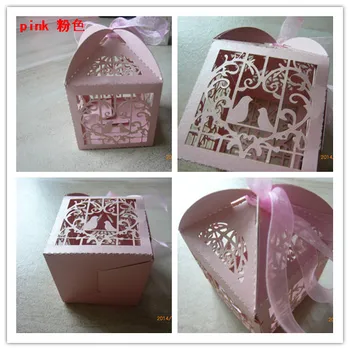

Free shipping wedding candy and Valentine's day Chocolate Box --Laser cut Birdcage sweet baby shower box 50pcs/lot