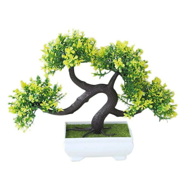 Fake Artificial Plants Bonsai Potted Plant Mini Simulation Pine Tree Decoration