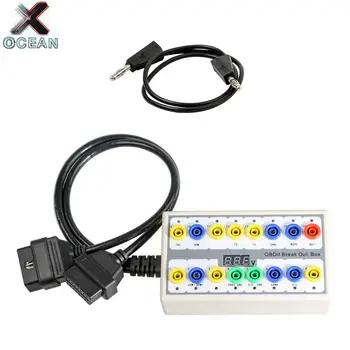 Профессиональный Авто OBD 2 Break Out/коробка OBD2 секционная коробка OBD OBDII протокол детектор разъема Профессиональный Авто OBD 2 Break Out/коробка OBD2 секционная коробка OBD OBDII протокол детектор разъема