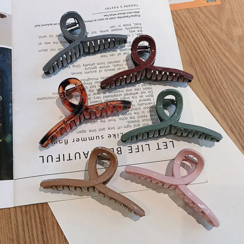 1PC Barrettes  Hair Claw For Women Acrylic Hairpins Hair Crab Claws Girls Make UP Washing Tool Accessories Women Hair Clips 2021