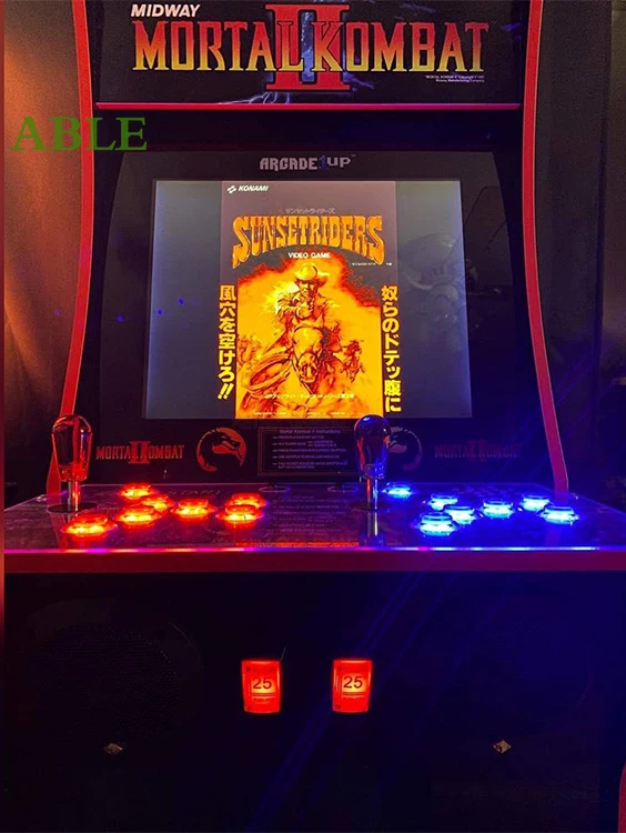 

100pcs/lot 25 cents Credit button Rectangle 12V /5V LED Illuminated Arcade Game Push Buttons with Micro Switch