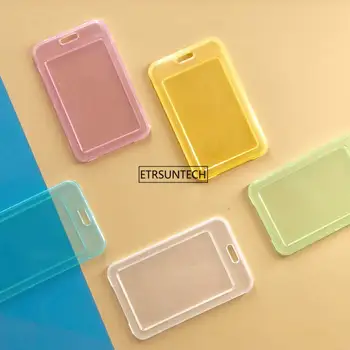 

200pcs/lot Small fresh Candy Color Hard Transparent Card Holder Anti-loss Bells Key Holder Cover YT0055