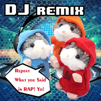 

Repeat What You Said In Rap Talking Hamster Plush Toy Electronic Animal Doll New Designed with recording function perfect gifts