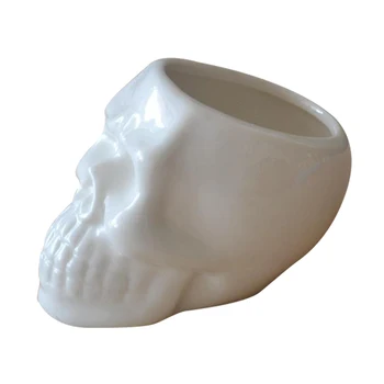 

Ceramic Skull Shape Flower Pot Green Succulent Plant Pot Decorative Container Home Devor Garden Pots & Planters 9x6.5x6.3cm LBS