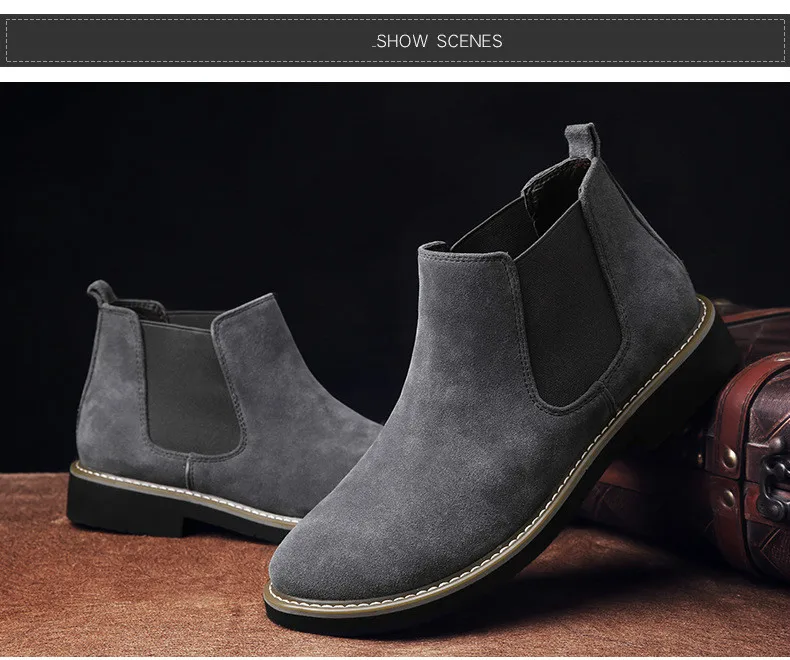 Мужские ботиночки, чтобы помочь зимой плюс бархат в диких Англии зимние ботинки челси короткие ботинки