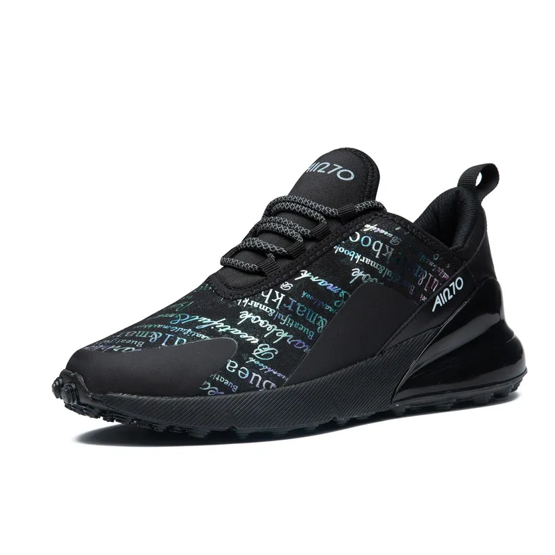 Новая спортивная обувь для мужчин, беговые кроссовки, дышащая сетчатая подошва, на шнуровке, уличная спортивная обувь для тренировок, фитнеса, QD-270-6 - Цвет: Black