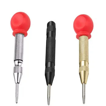 

3 Pcs Automatic Center Punch Tool, Spring-Loaded Center Hole Punch Marker Scriber with Palm Cushion Cap