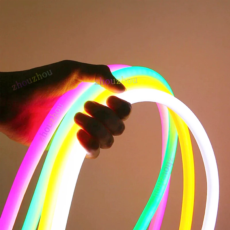 DIY RGB LED Strip 12V Outdoor Waterproof SMD2835 3M Flexible Ribbon Neon Light Tube Silicone Home Decor Lamp Lighting | Лампы и