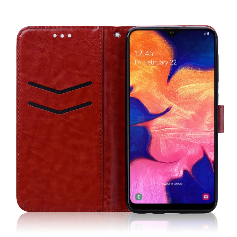 Роскошный кожаный чехол для samsung A10, чехол-книжка для samsung Galaxy A10 A 10 SM-A105F A105 A105F, чехол для телефона Funda