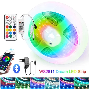 Droom Led Strip Verlichting App Bluetooth Controle Dreamcolor Muziek Sync Led Verlichting Voor Slaapkamer Keuken Kerst Decoratie Droom Led Strip Verlichting App Bluetooth Controle Dreamcolor Muziek Sync Led Verlichting Voor Slaapkamer Keuken Kerst Decoratie