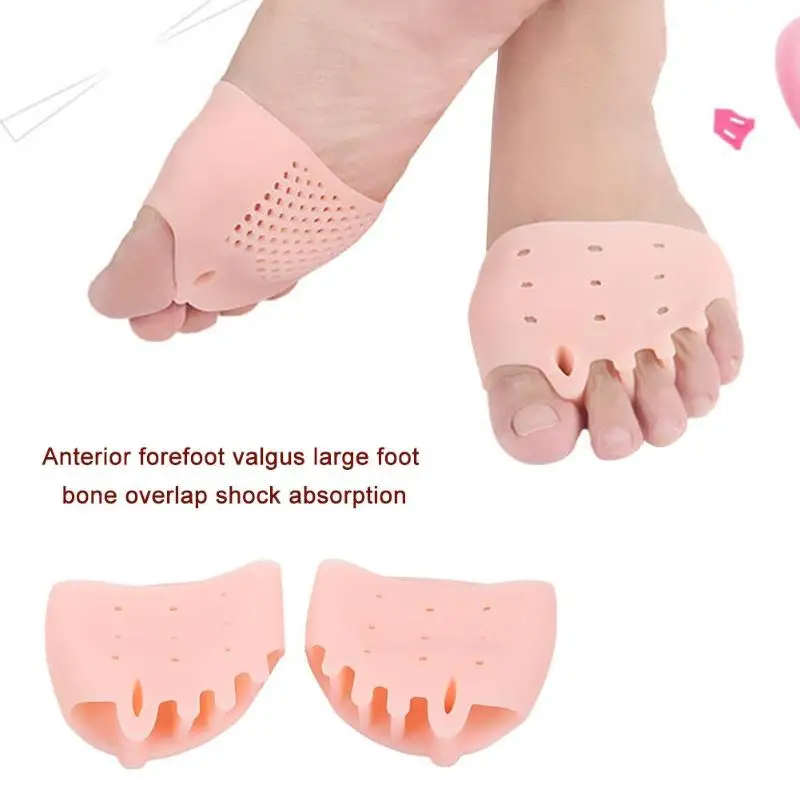 Five Hole Forefoot Pads High-quality Portable Comfortable Silicone Honeycomb Toe Separator Shock Absorber Corrector Cushion