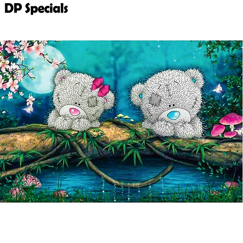 

Diamond Painting Full Square/Round Drill Cartoon Bear 5D Daimond Painting Mosaic Rhinestone Embroidery Cross Stitch Decor S570