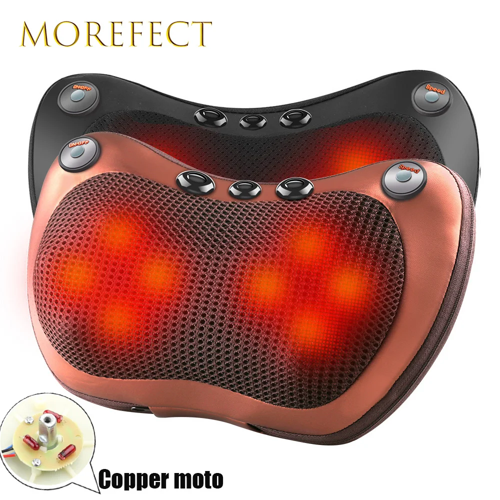 Relaxation Massage Pillow Vibrator Electric Shoulder Back Heating Kneading Infrared therapy shiatsu Neck Massage good quality