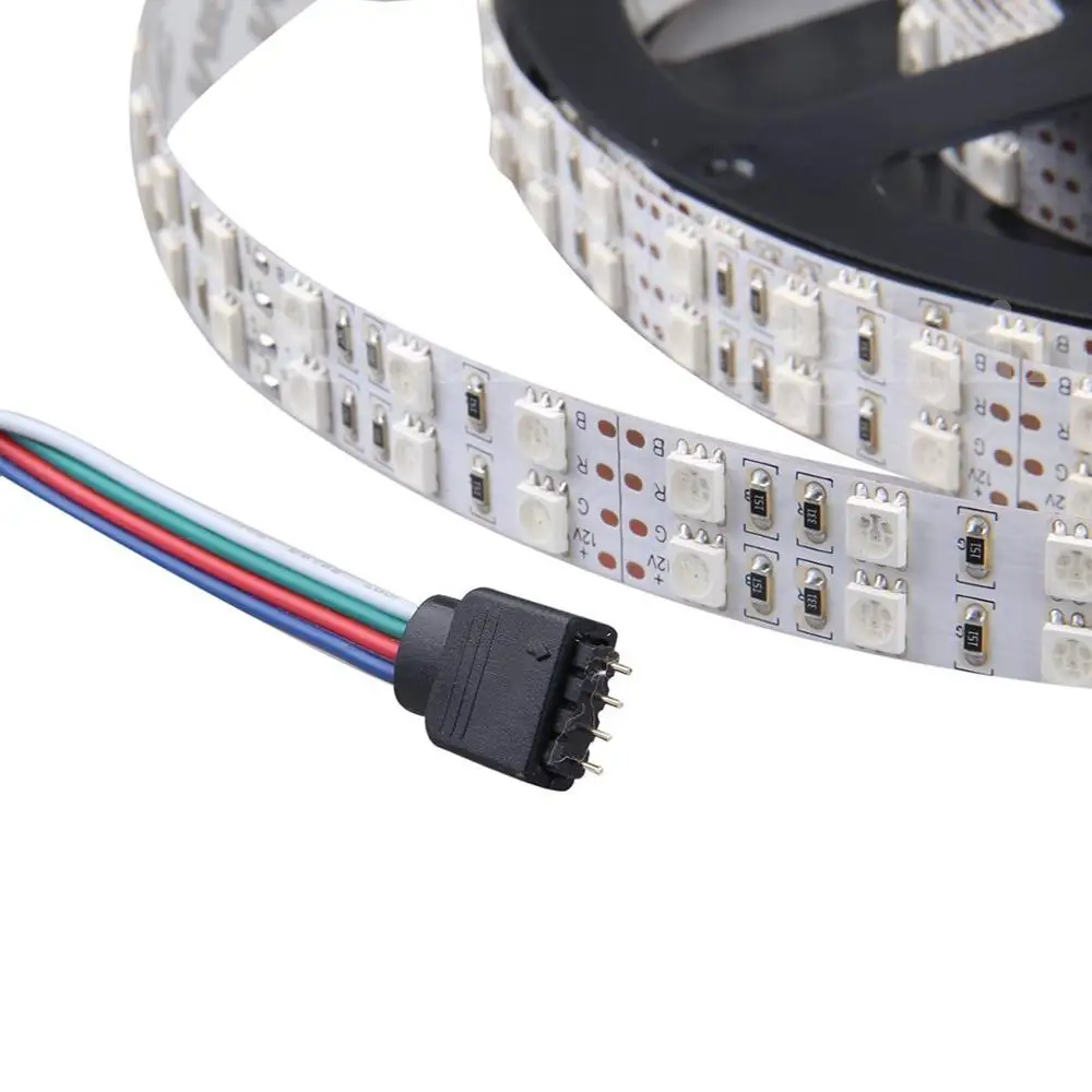 Гибкая двухрядная Светодиодная лента 5050 SMD 5 м 600LED s RGB 120LED s/M 12 В DC | Лампы и