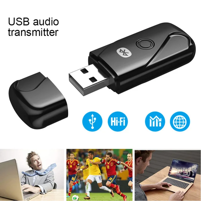 Длинный диапазон USB Bluetooth 4,2 аудио передатчик адаптер для ПК ноутбук беспроводной передатчик приемник GV99