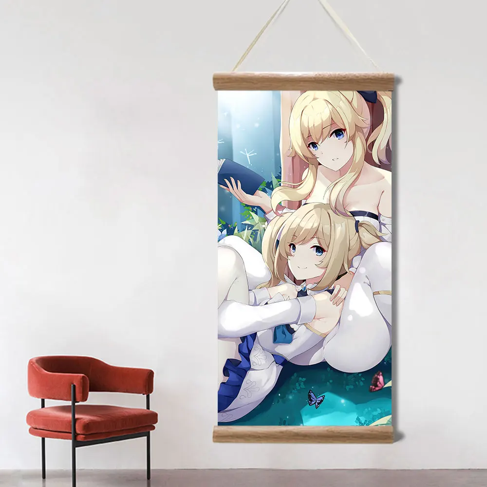 Genshin Impact Poster Barbara Ganyu Xiao Sexy Anime Picture Wall Canvas Posters Art Game Scroll Paintings for Living Room Decor