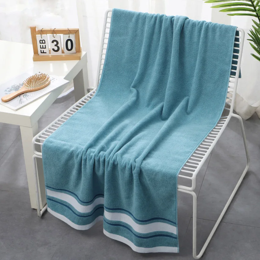 Striped Thick Bath Towels Cotton Hand Face Hair Towel Soft Comfortable Family Bathroom Hotel Adult Children Toalhas De Banho
