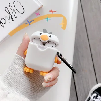 

Cartoon Case for Airpods Pro Earphone Cases Funny Chick Earphone Cover for Airpod 1 2 Airpods Protective Sleeve 3D Airpod Case