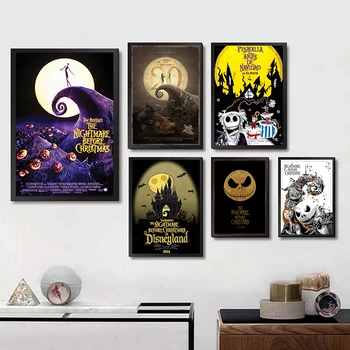 

Canvas Print HD Picture Wall Art Paintings The Nightmare Before Christmas Home Decoration Modular Poster For Living Room Frame