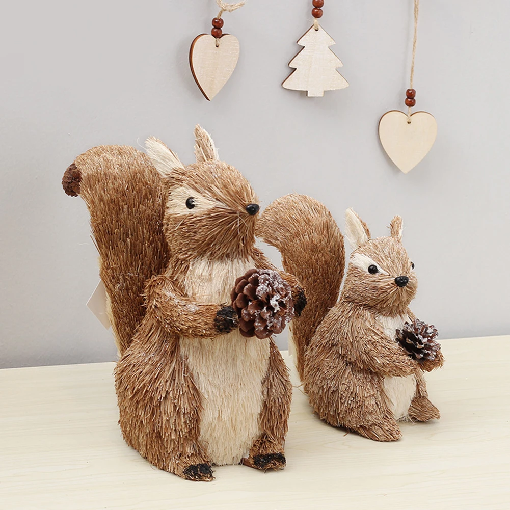 

Christmas decoration for home Simulation Squirrel Dolls Ornament Bookcase Desktop Decoration Party and holiday DIY squirrel
