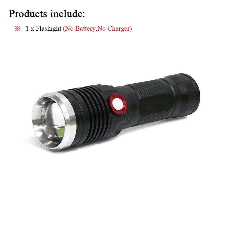 Походная перезаряжаемая ручная лампа мощный светодиодный фонарик xm l2 Телескопический zoomble usb фонарик 18650 или 26650 Фонарь светодиодный фонарь - Испускаемый цвет: usb flashlight A