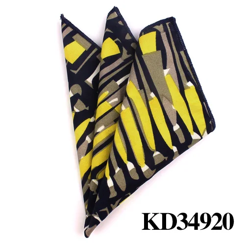 KD34920 Модный принт Карманный квадратный для мужчин женщин Цветочный полотенце для сундуков Hanky носовые платки для джентльменов мужские костюмы модный мужской Карманный платок полотенце - Цвет: KD34920