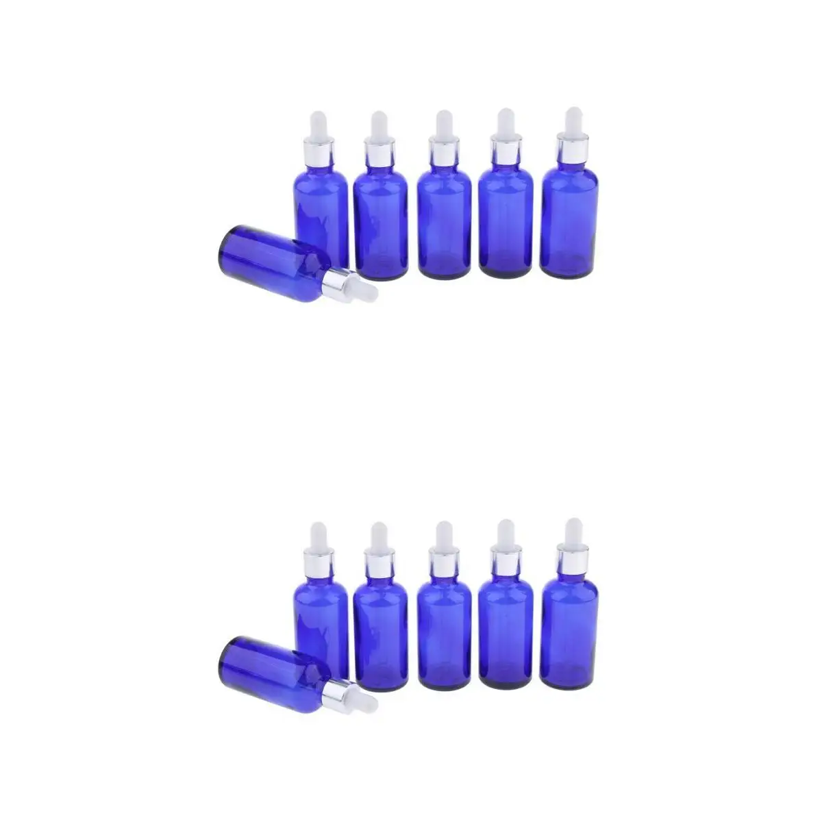 12 Pieces Glass Bottles(30+50ml) for Perfume, Essential Oil, Refillable, Cosmetic Container Vials with Pipette