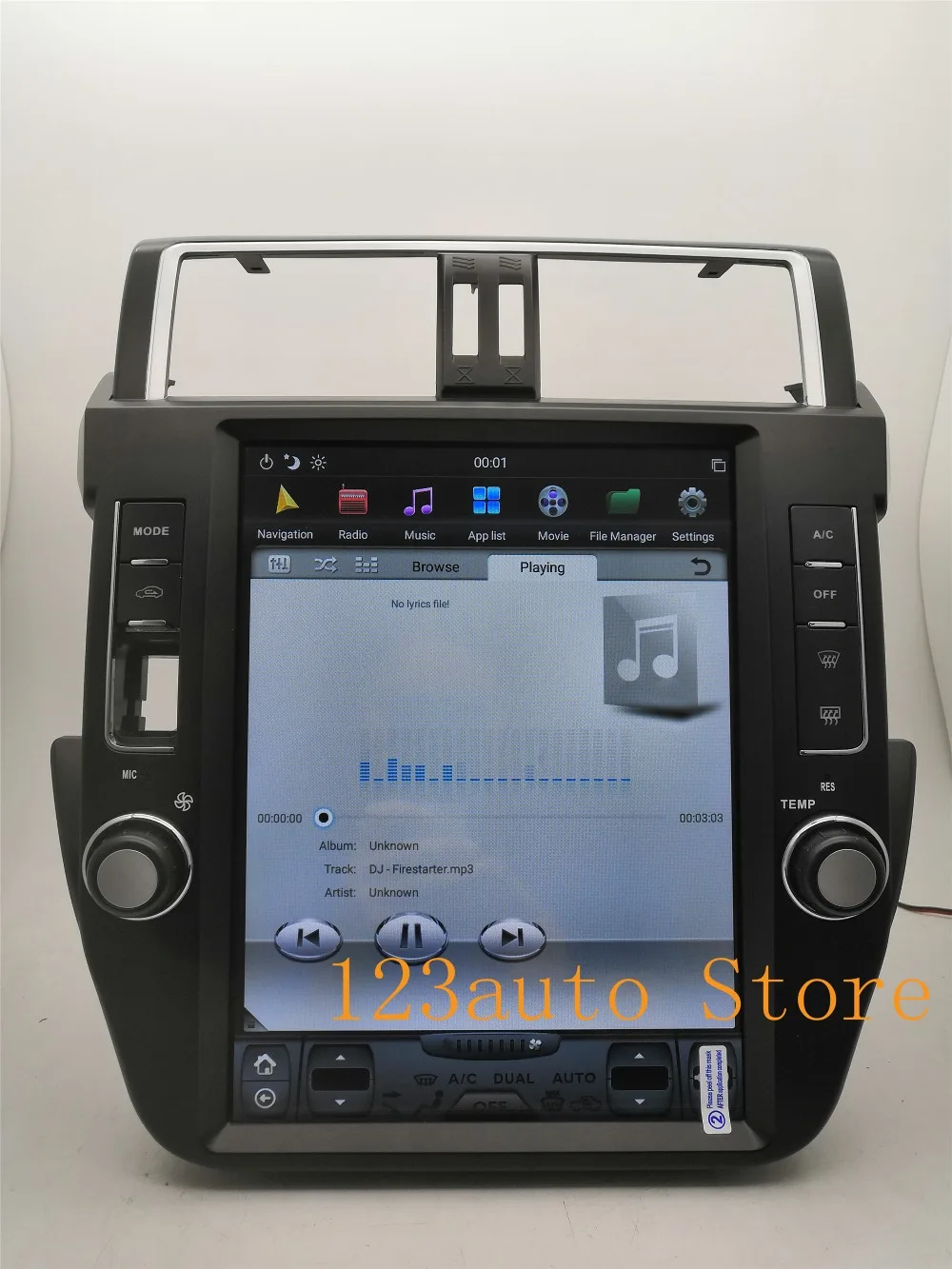 12,1 дюймов вертикальный Tesla стиль Android 8,1 Авто DVD gps PX6 ips для TOYOTA Land Cruiser Prado 150 радио