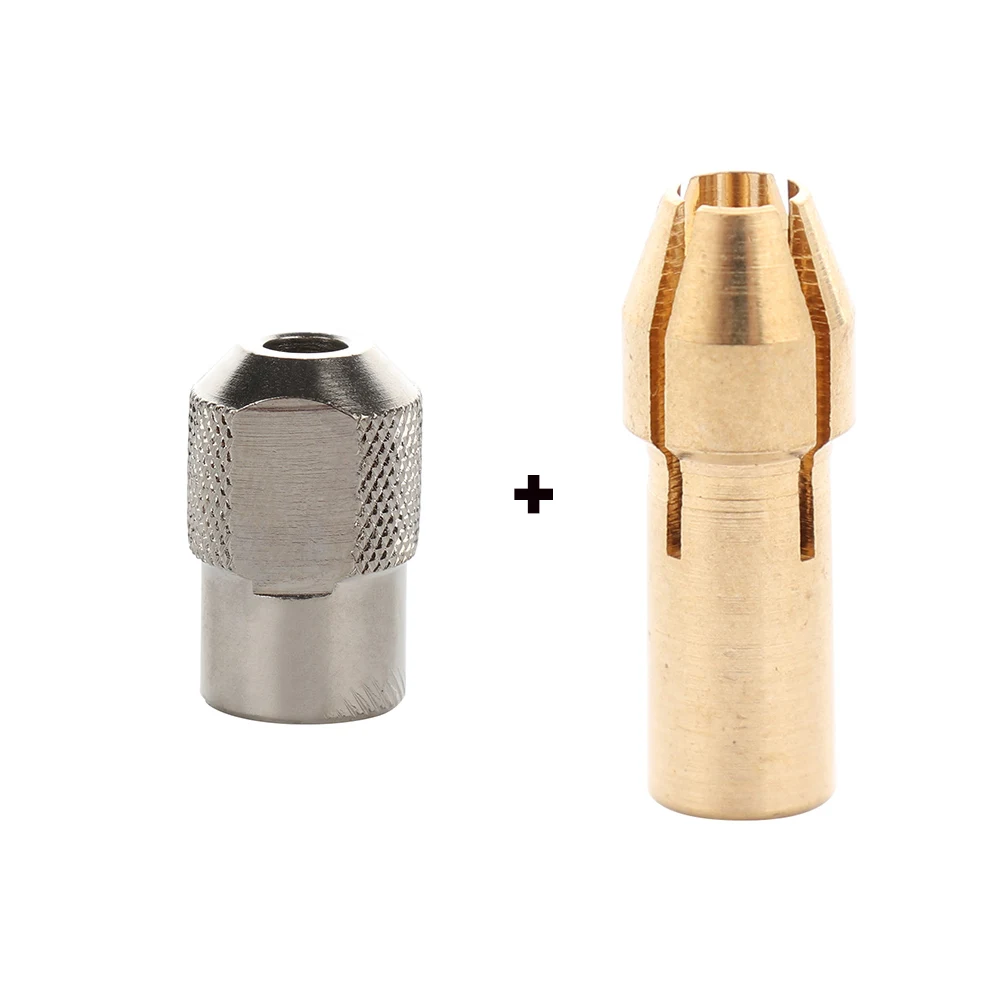 

Mini Drill Brass Collet Chuck for Power Tool Rotary Tool 3.2mm Brass and nut for dremel Drilling Machine accessories