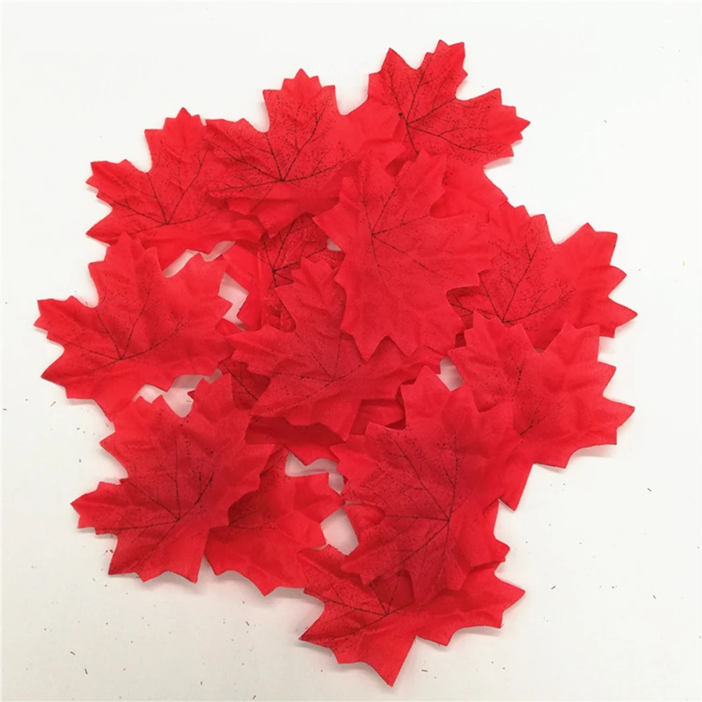 12 Colors Artificial Maple Leaf Simulation Decorative Silk Maple Leaves Fake Fall Leaves For Home Wedding Party Decor