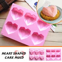 Heart Round Flower Shape Lollipop Silicone Mold Bakeware 3D Handmade DIY Sticks Lolly Candy Chocolate Cake Decorating Moulds