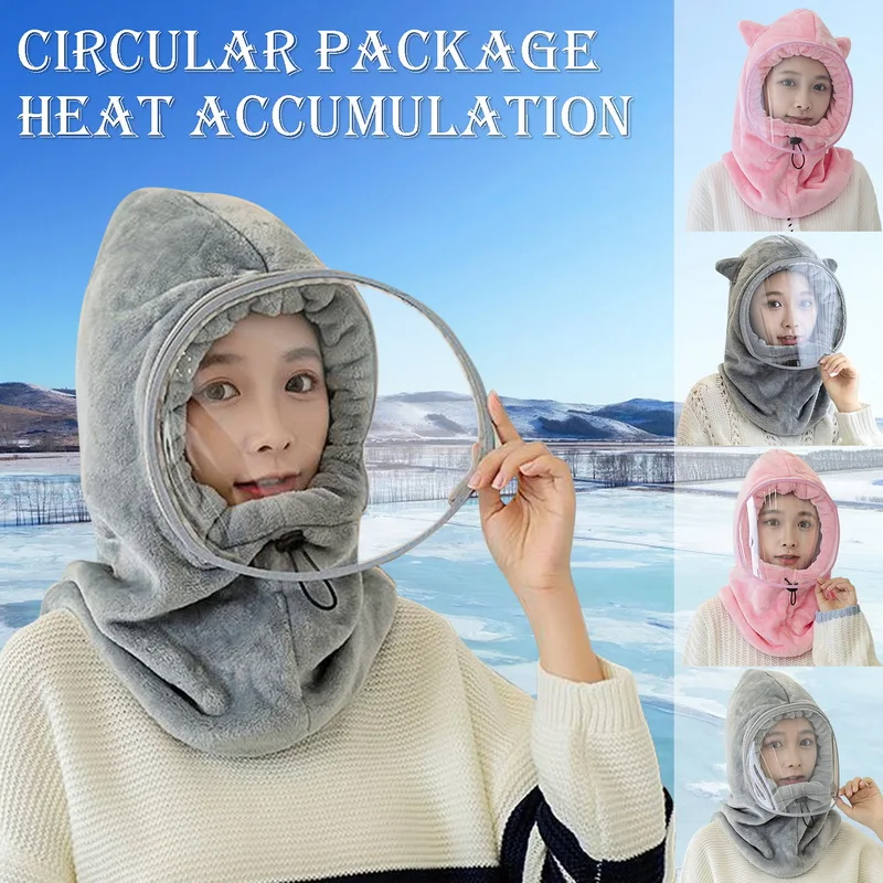 New Fashion Warm Hats Winter Children Beanies Plus Velvet Winter Hats For Women Men Hat With Glasses Cap