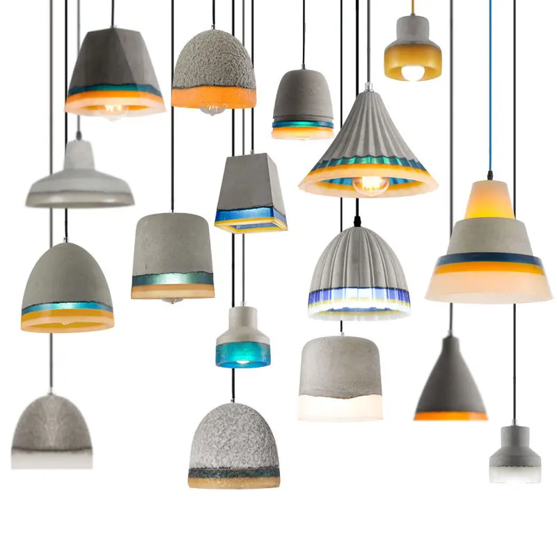 

Modern Cement Pendant Light Modern Led Loft Industrial Hanging Lamp Dining Room Kitchen Bar Retro Home Decor Lighting Fixtures