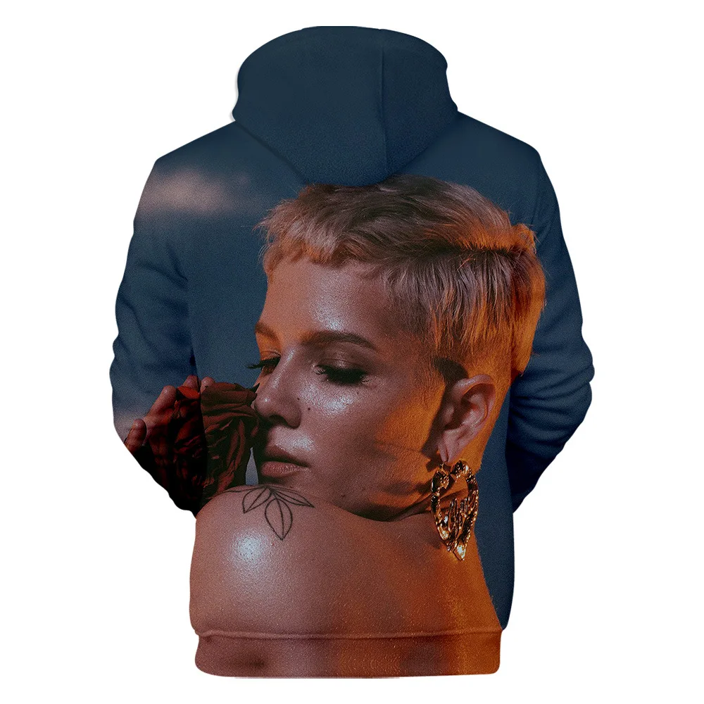 Kpop повседневные толстовки женские Halsey толстовка с капюшоном пуловеры с длинным рукавом Одежда женские толстовки пальто