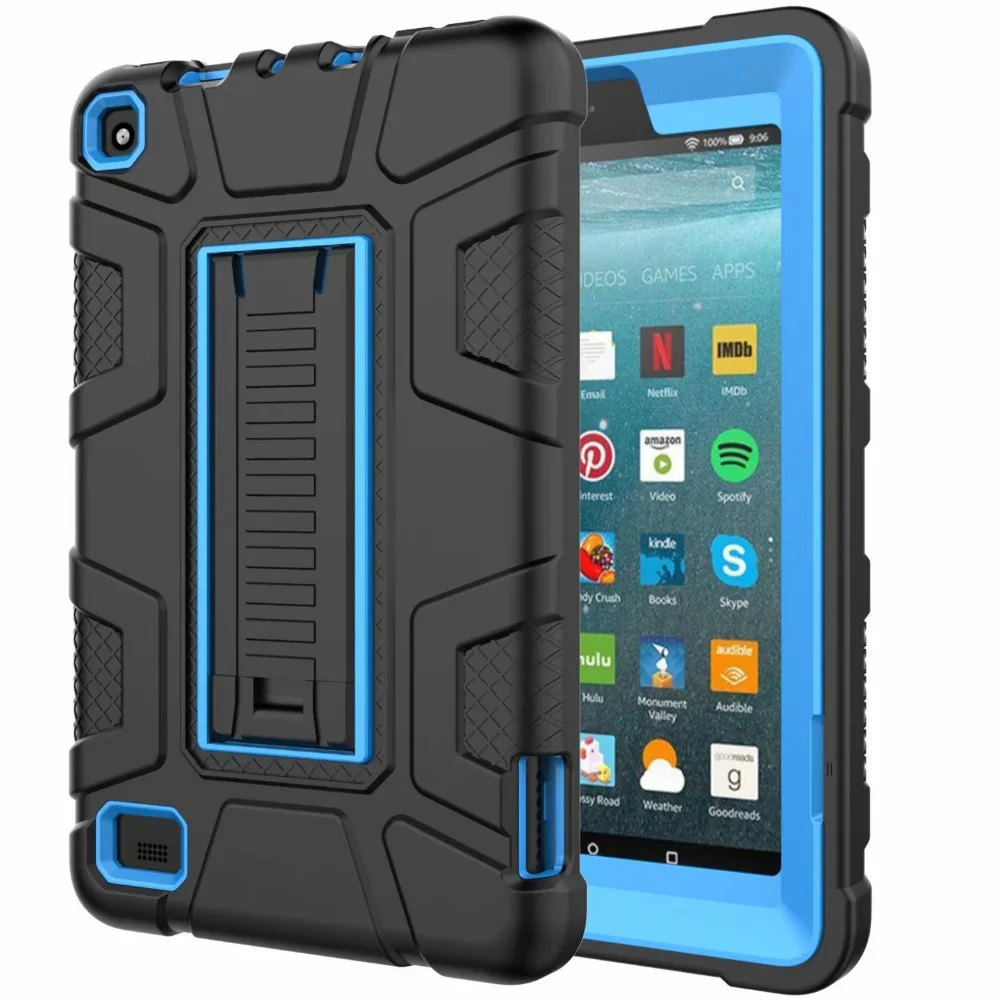 Для Amazon Kindle Fire 7 чехол для планшета двухслойный Гибридный Броня противоударный защитный чехол для Amazon Fire 7 чехол-подставка