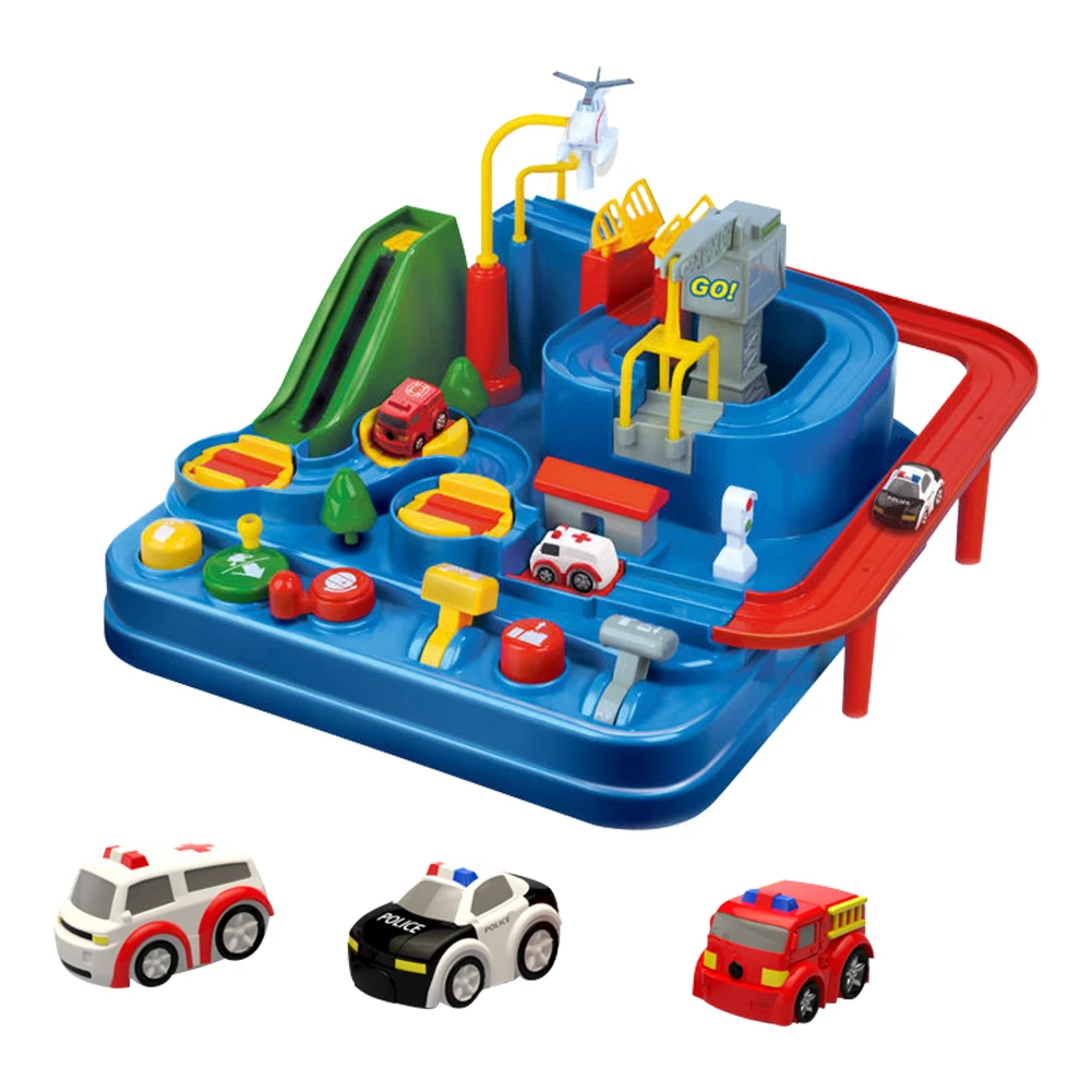 Racing Track Car Builder Set Toy For Boys Railway Fun Race Christmas Kids 