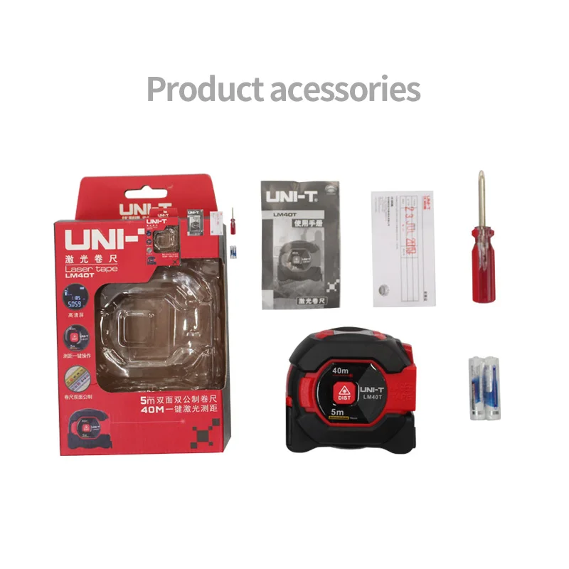 UNI-T Laser Measuring Tape Measure 40M Digital Distance Meter Rangefinder Retractable 5m Laser Ruler Trena a laser Professional