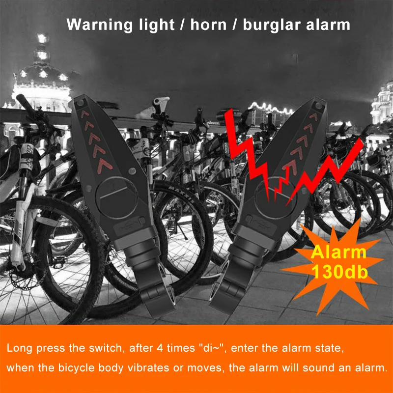 Рожок для велосипеда и световой охранной сигнализации все в одном Мультифункциональный велосипедный лампы на руль лампы переднего света светодиодный колокол H009