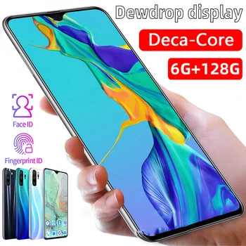 

Android Mobile Phone 6.3" Face ID HD screen 6G+128G ROM 8MP+16MP Quad Core 2000mAh 5MP Camera Dual SIM 3G Smartphone free shippi