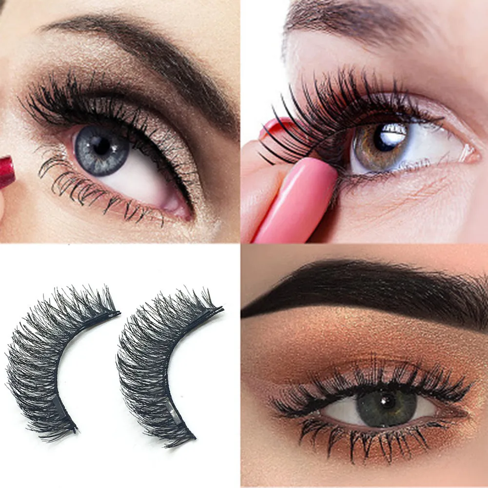 

4PCS 3D Double Magnetic False Eyelashes Arc Invisible Natural Ultra-thin Fake Eyelashes