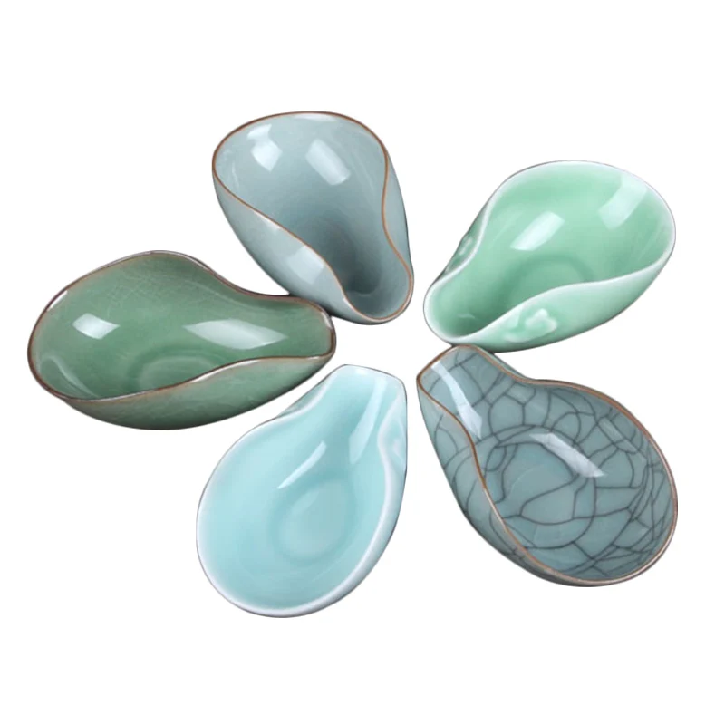 Чайная ложка керамический держатель для чая Longquan Celadon Chahe аксессуары чайного